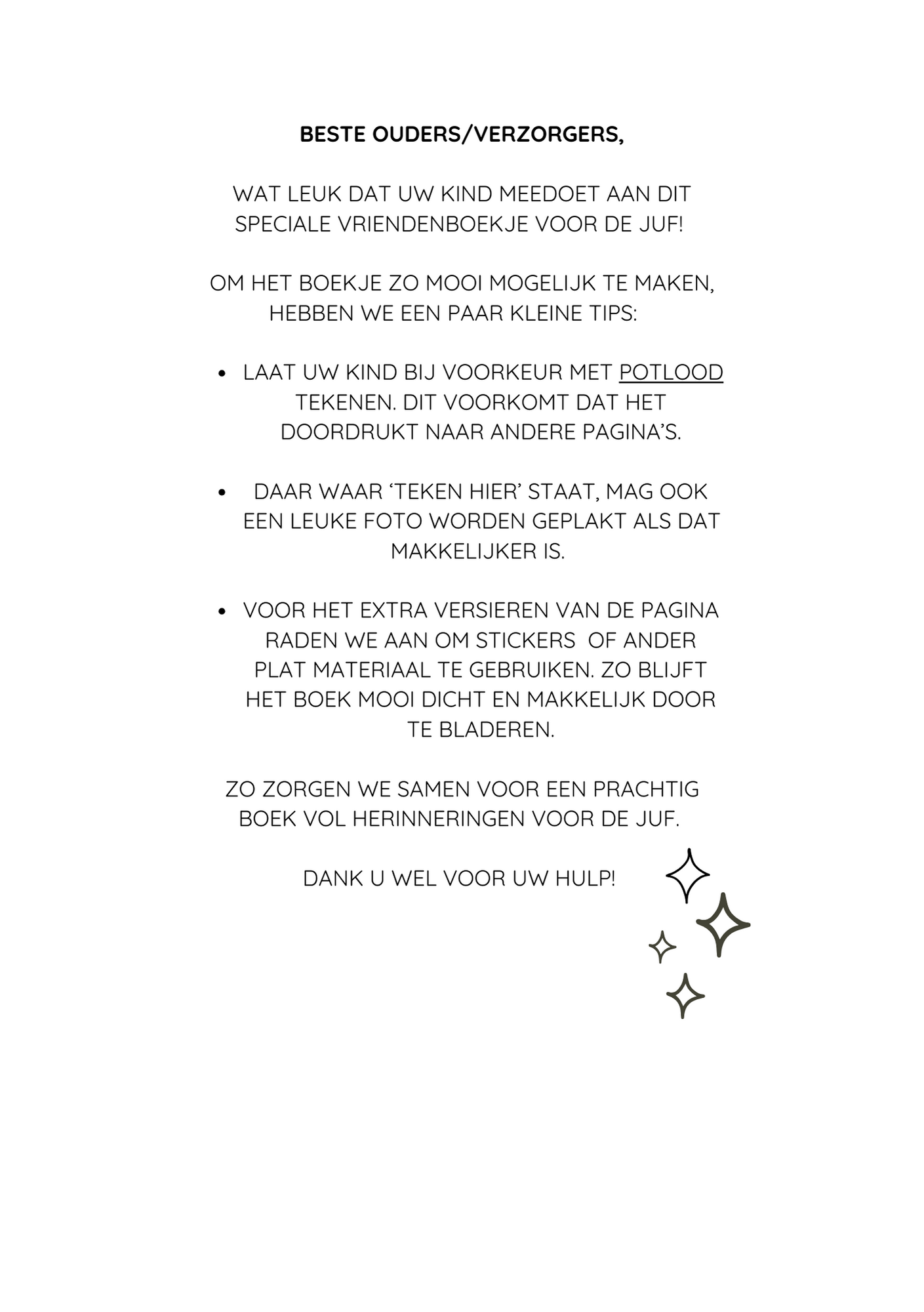 Speciaal vriendenboekje voor de leukste juf! - Een uniek bedankje van de klas