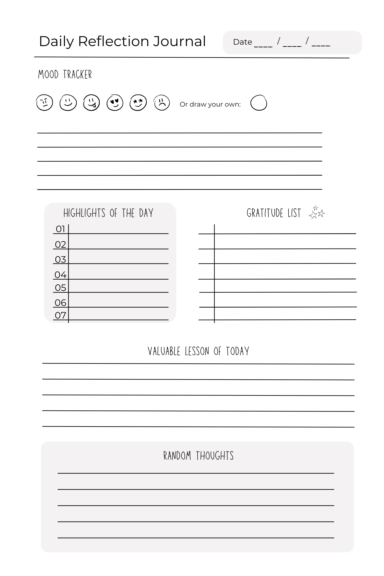 daily journal prompts