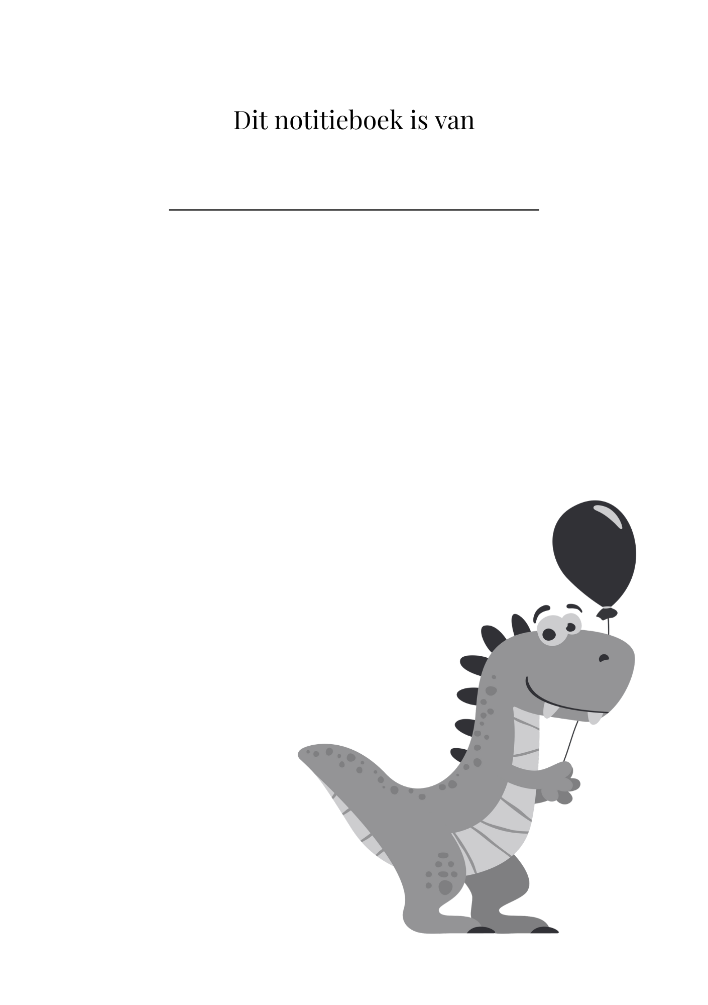 notitieboek dino intropagina