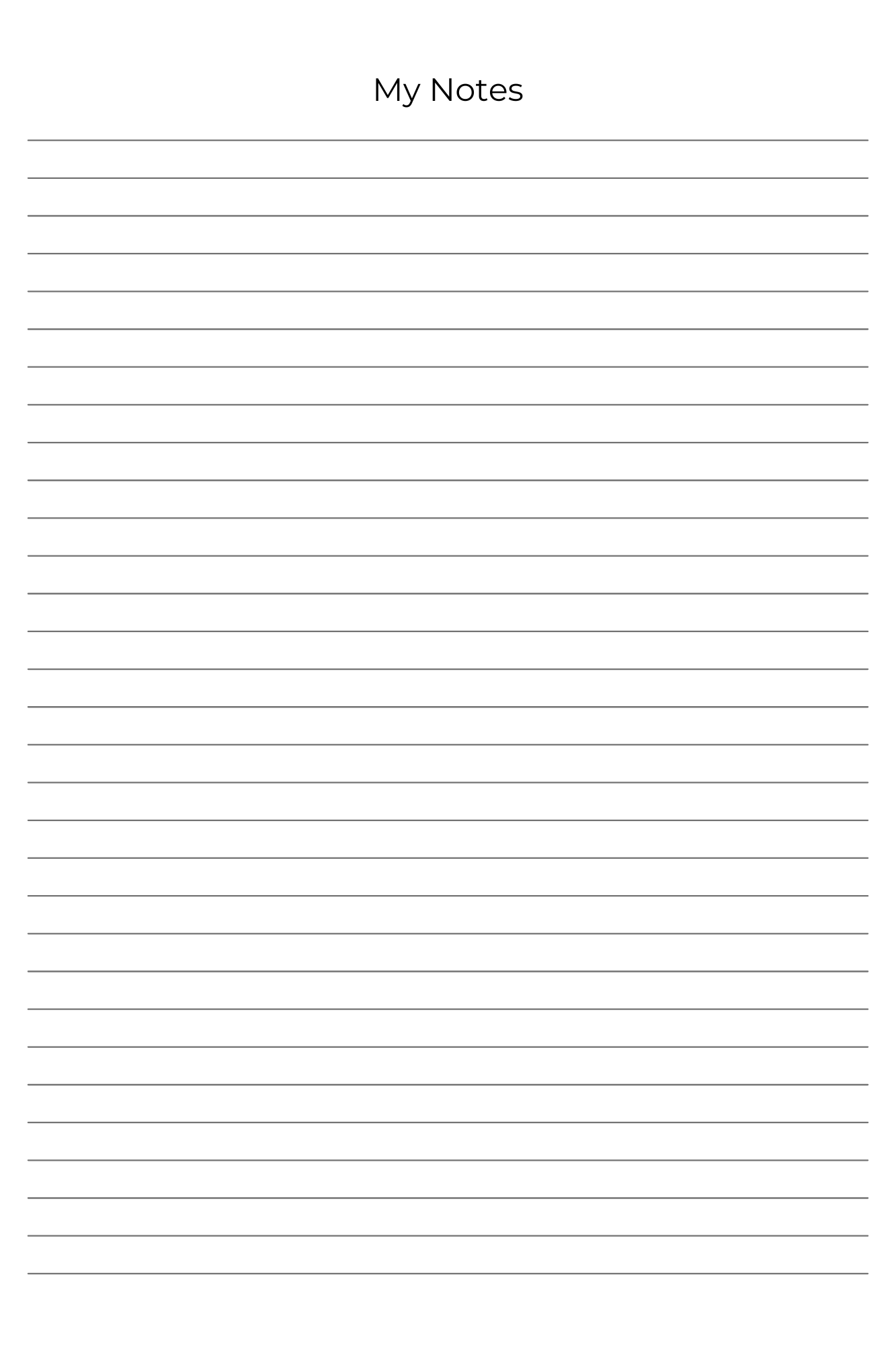 daily journal notes