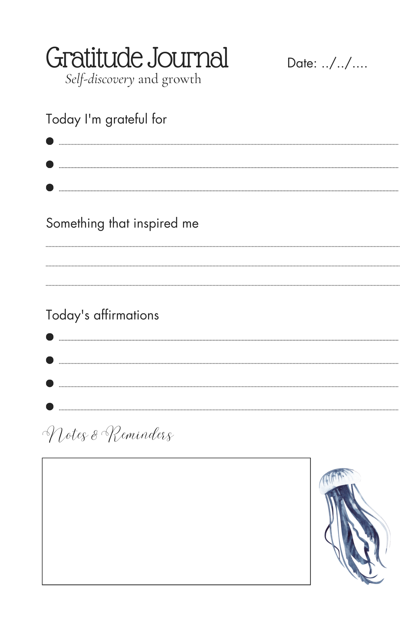 gratitude journal with prompts