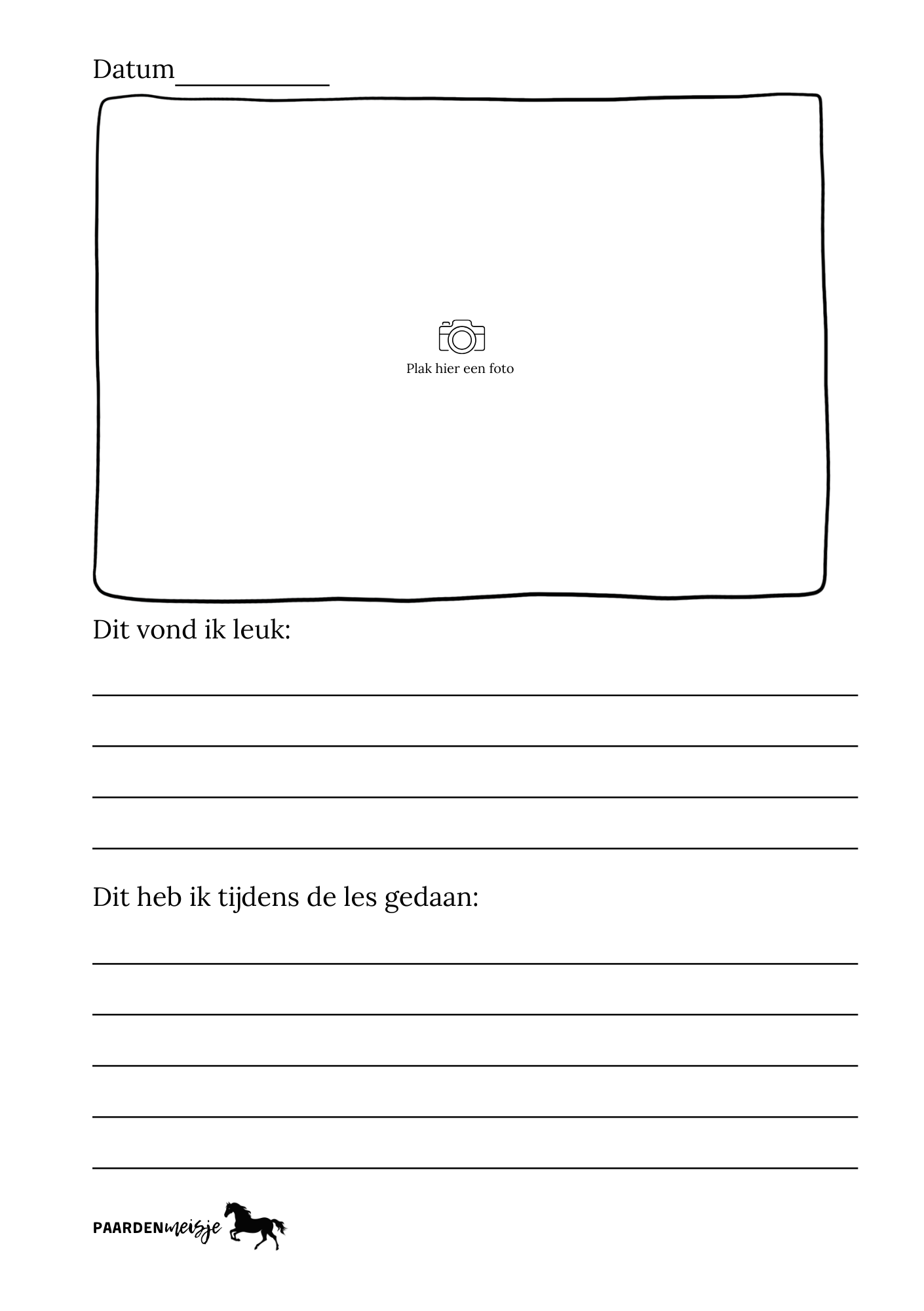 Paardenmeisje Manege Dagboek - Jouw eigen invulboek voor al je paardenavonturen!
