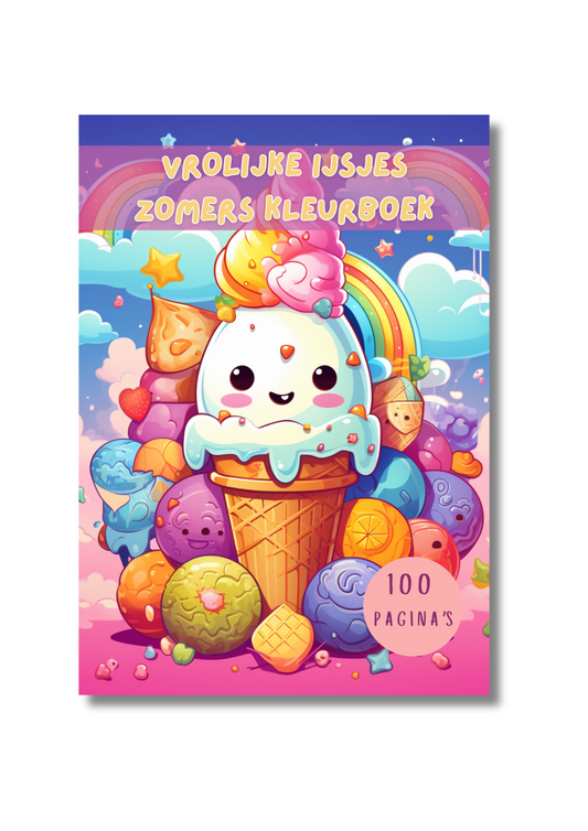 kleurboek kawaii ijsjes