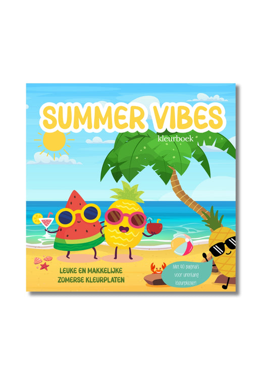 Kleurboek voor kinderen: Summer vibes, deel 2 - 40 zomerse ontwerpen voor creatieve zonnige dagen