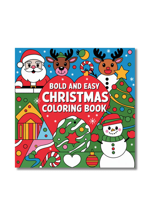 Kleurboek voor kinderen: Kerst, leuk & makkelijk - 30 Eenvoudige kleurplaten met de Kerstman, rendieren, kerstbomen en meer voor stimuleren van creativiteit en fijne motoriek