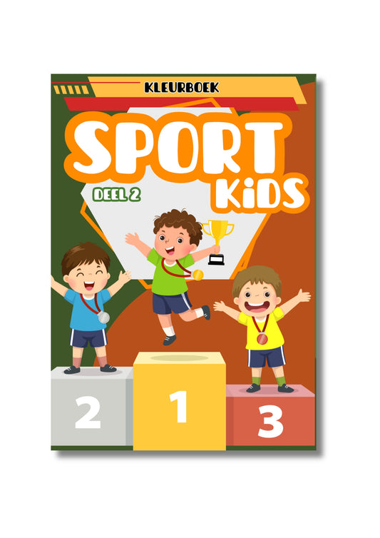 Kleurboek voor kinderen: Sport Kids deel 2 - 40 Pagina's met kleurplaten van sportieve activiteiten en spelende kinderen