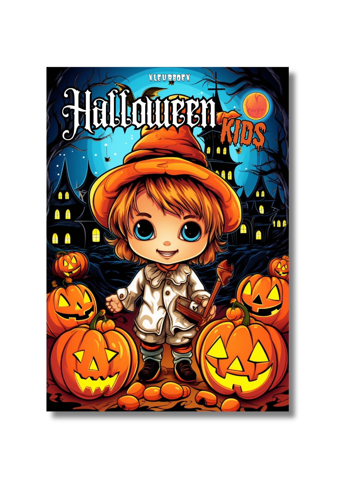 Kleurboek voor kinderen: Halloween - 22 Griezelig schattige kleurplaten in handig A5 formaat als creatieve uitlaatklep