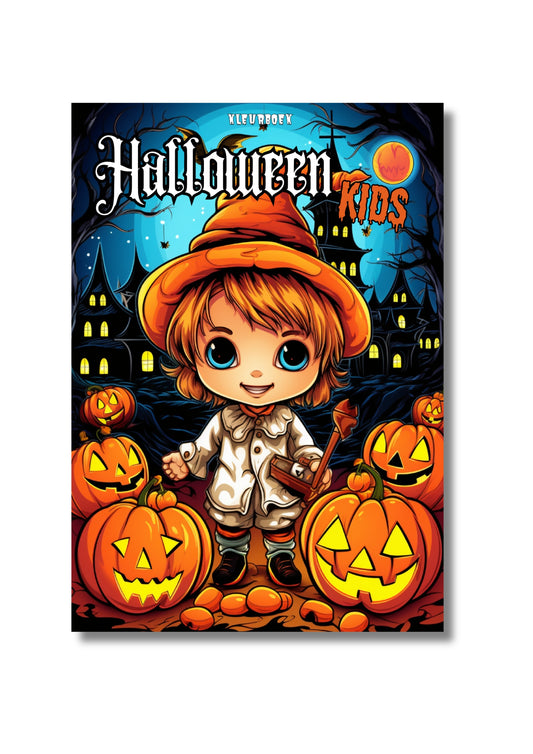 Kleurboek voor kinderen: Halloween - 22 Griezelig schattige kleurplaten in handig A5 formaat als creatieve uitlaatklep