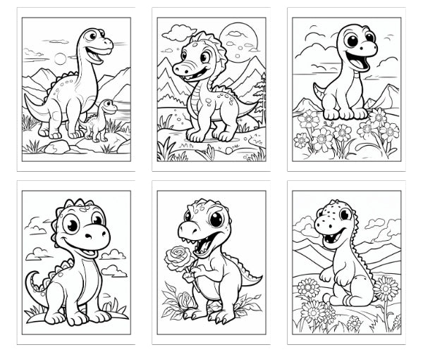Kleurboek voor kinderen: Dinosaurussen - 61 Pagina's vol kleurplezier en creatieve dino avonturen