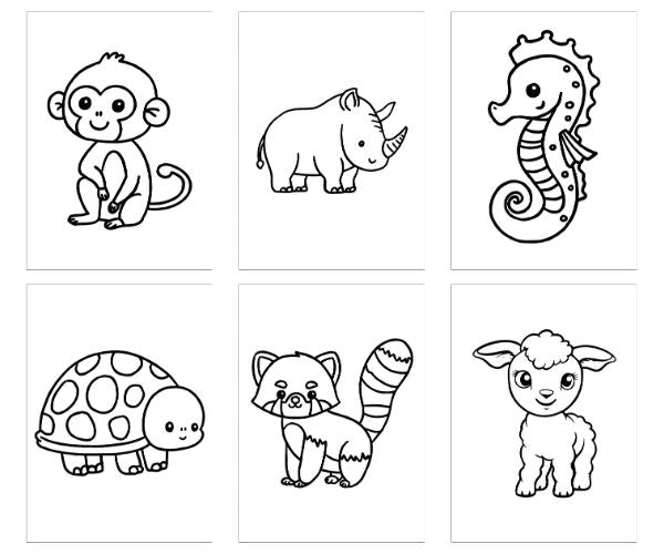 Kleurboek voor kinderen vanaf 1 jaar: Babydieren - Leuke en gemakkelijke kleurplaten voor fijne motoriek ontwikkeling