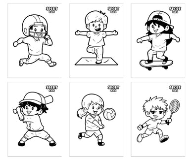 Kleurboek voor kinderen: Sport Kids - Actieve kinderen, 35 bladzijden vol sportplezier