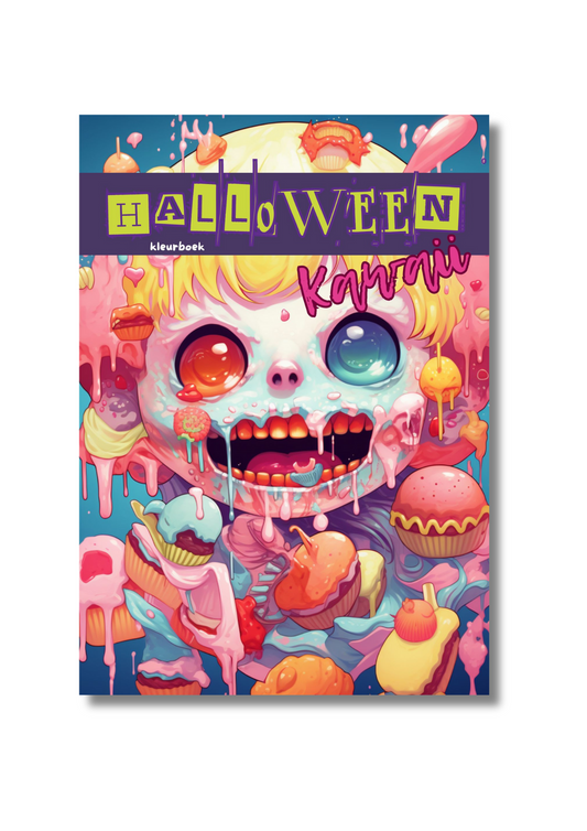 Kawaii kleurboek voor volwassenen: Halloween - 50 Monsterlijk schattige kleurplaten in A4 Formaat als creatieve uitlaatklep