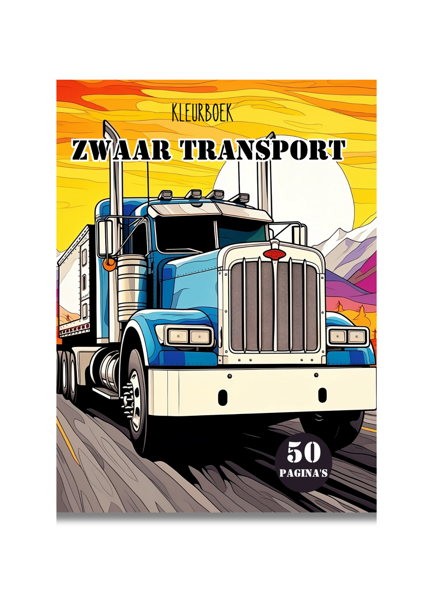 kleurboek vrachtwagen transport auto