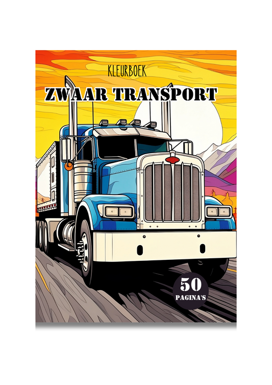 kleurboek vrachtwagen transport auto