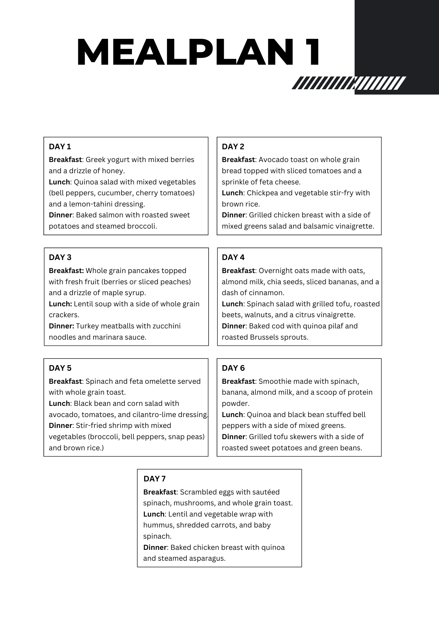 nutrition guide mealplan