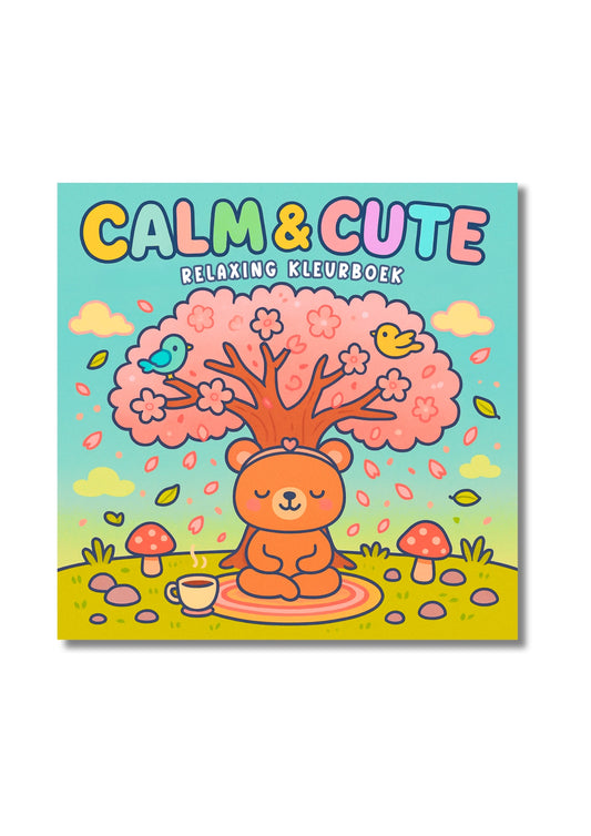 Nieuw en populair: Calm en Cute, relaxing kleurboek met 45 rustgevende creatieve uitdagingen