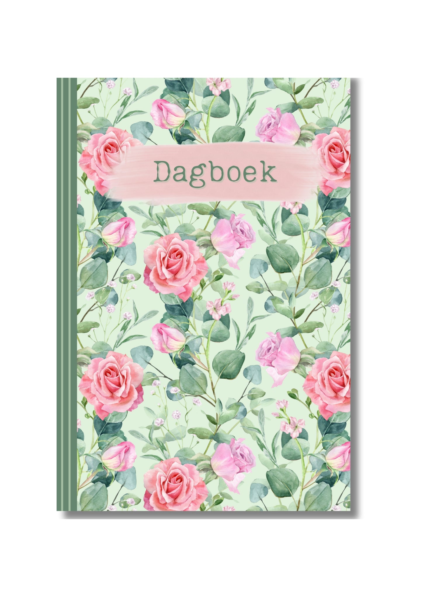 Dagboek met bloemen design: met 100 gelinieerde blz en prachtige glossy hardcover