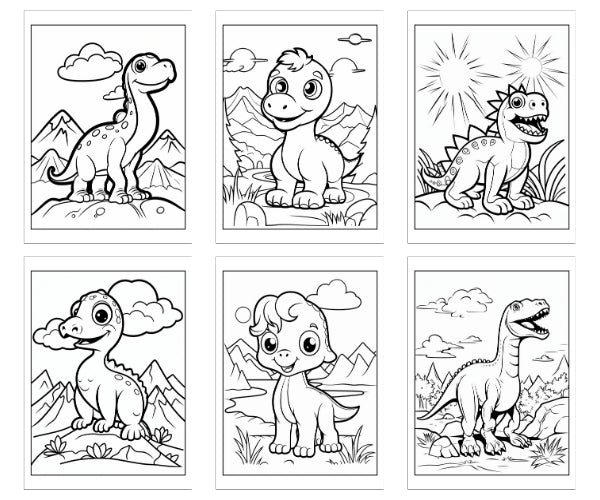 Kleurboek voor kinderen deel 2: Dinosaurussen - 61 Nieuwe pagina's vol kleurplezier en leuke dino avonturen