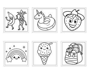 Kleurboek voor kinderen: Summer vibes, deel 2 - 40 zomerse ontwerpen voor creatieve zonnige dagen